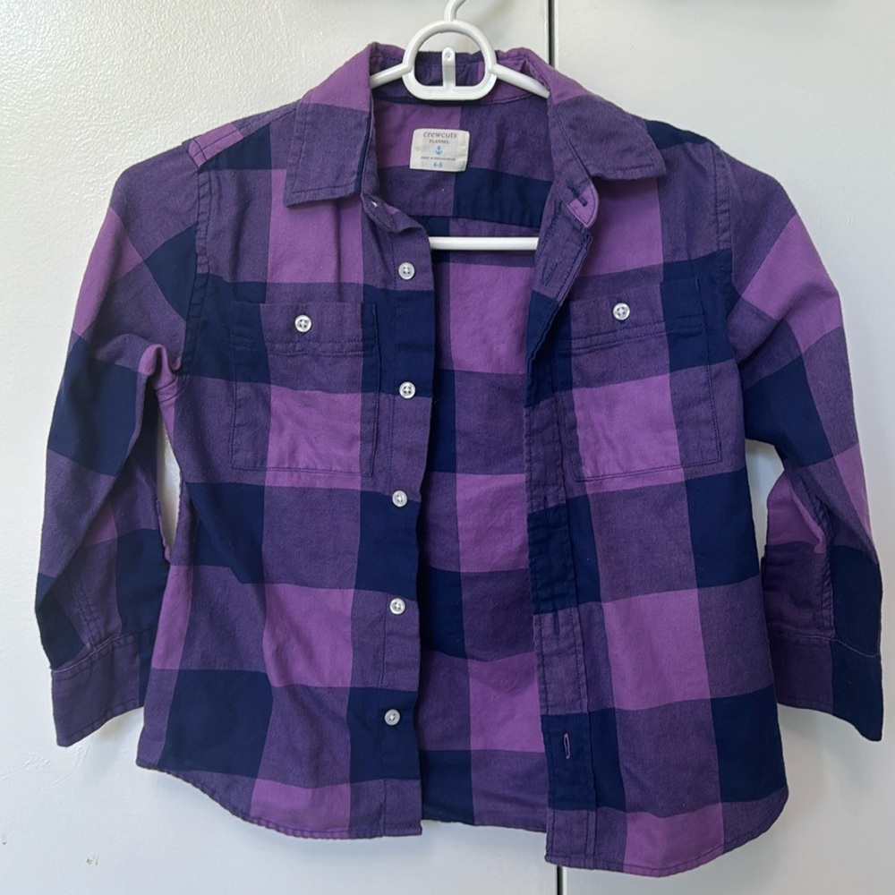 J.Crew Crewcuts flannel plaid shirt boys 4-5